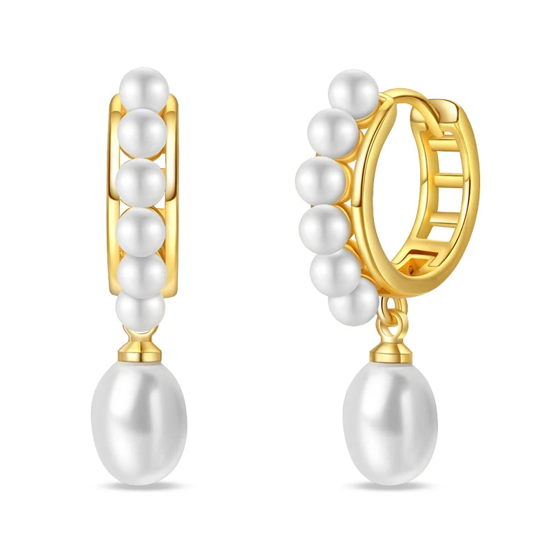 Pearl Elegance Hoop Earrings