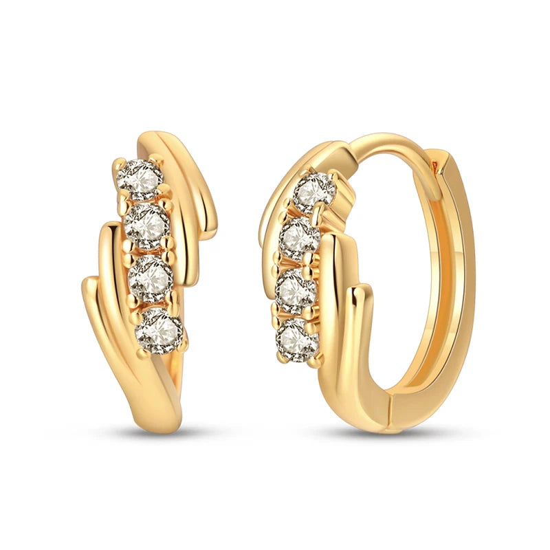 Classic Sparkle Huggie Earrings