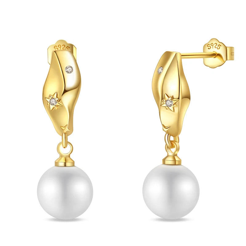 Elegant Pearl Drop Earrings
